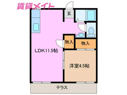 コーポ幸洋(1LDK/1階)の間取り写真