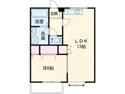 サンシエスタ(1LDK/2階)の間取り写真