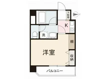 松本ビル(1K/4階)の間取り写真