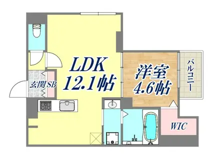 LAMAISON大田町(1LDK/1階)の間取り写真