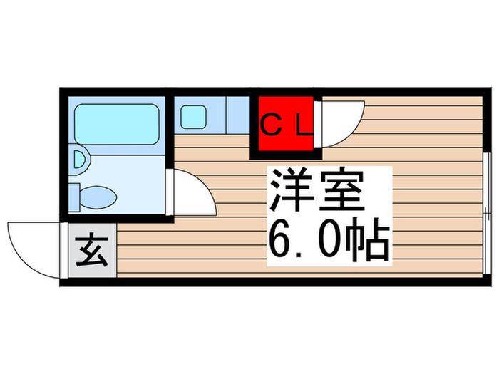 コーポ福伸(ワンルーム/1階)の間取り写真