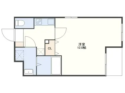 LIBERTEIII(1K/2階)の間取り写真