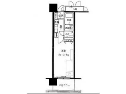 レジディア三宮東(1K/8階)の間取り写真