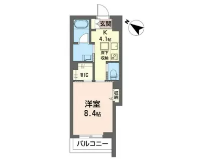 アスターミキ(1K/1階)の間取り写真