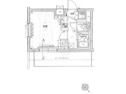 ルーブル桜台(1K/5階)の間取り写真