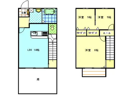 サン スナッグ(3LDK/1階)の間取り写真