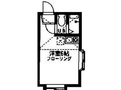 ユナイト小机アリシアの瞳(ワンルーム/2階)の間取り写真