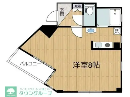 ビラサンライト(ワンルーム/2階)の間取り写真