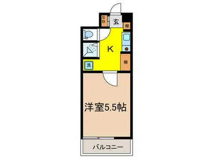 新丸子ダイカンプラザCITY(1K/6階)の間取り写真