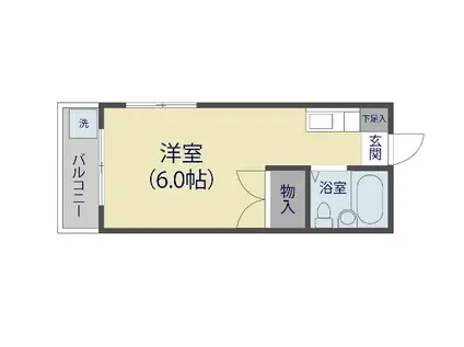 ゾンネンハイム・アマノ(ワンルーム/3階)の間取り写真