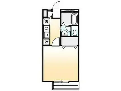 メゾン・ド・ブラン旭(1K/2階)の間取り写真