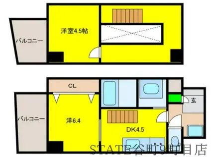 ZEUSFAIRYWING(2DK/6階)の間取り写真