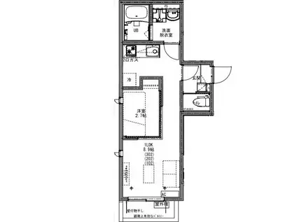 KEIAI RESIDENCE 大和田II(1LDK/3階)の間取り写真