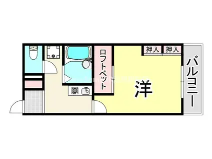 レオパレスRIO ムコガワ(1K/3階)の間取り写真