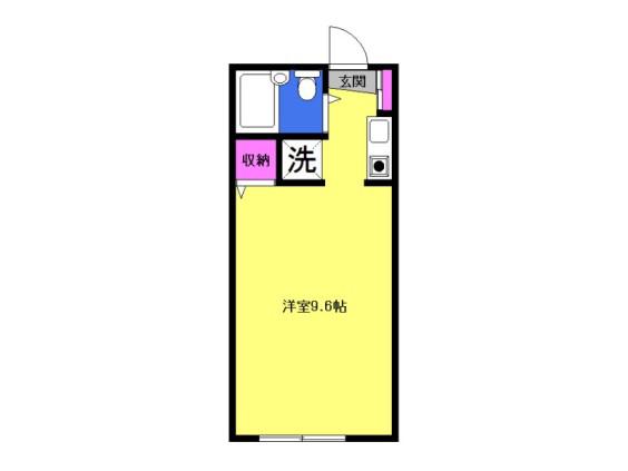 レジデンス翔(1K/1階)の間取り写真