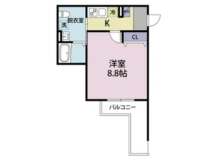 パークテラス鶴見小野(1K/3階)の間取り写真