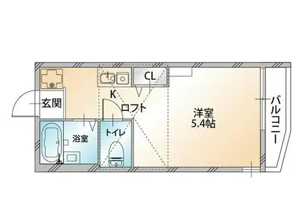 フォレストスクエア横浜ウエスト(ワンルーム/1階)の間取り写真