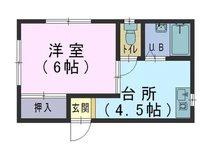 ミレットハイム(1K/1階)の間取り写真