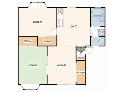 サンコート広畑(3DK/1階)の間取り写真