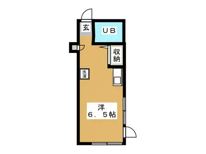 サンハイム(ワンルーム/1階)の間取り写真