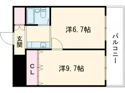 MIマンション(1LDK/1階)の間取り写真