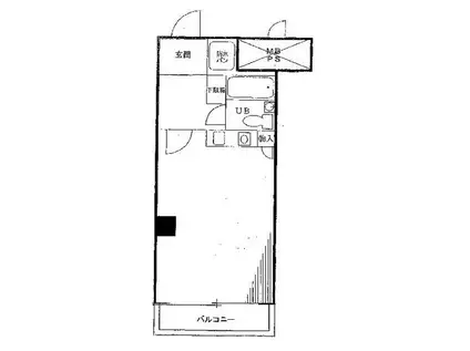 ダイアパレス北千住第2(ワンルーム/9階)の間取り写真