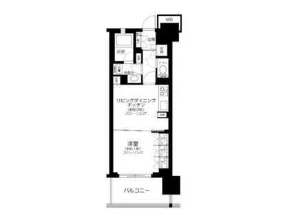 東京ミッドベイ(1LDK/4階)の間取り写真