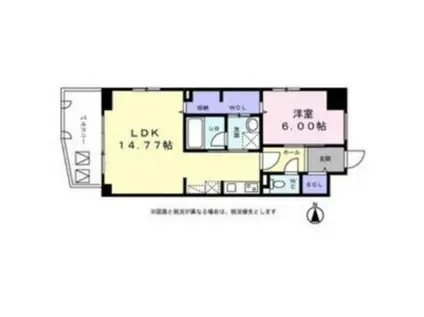 名駅南サクセスVIII(1LDK/3階)の間取り写真