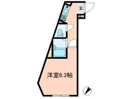 アルバ成増(1K/2階)の間取り写真