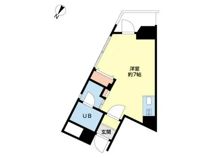 SUN DWELL M(ワンルーム/4階)の間取り写真