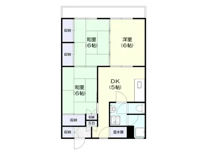 シルクコーポ(3DK/4階)の間取り写真