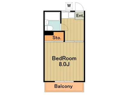 上原ビル(1K/3階)の間取り写真