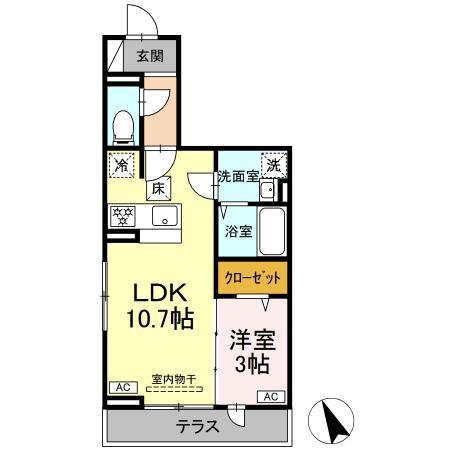 セレスティア京島(1LDK/1階)の間取り写真