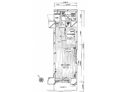 パレステュディオ南青山(1K/1階)の間取り写真