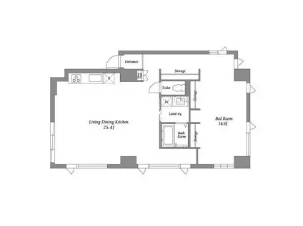 品川港南テラス(ワンルーム/4階)の間取り写真