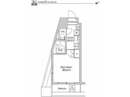 プライムアーバン大崎(1K/8階)の間取り写真
