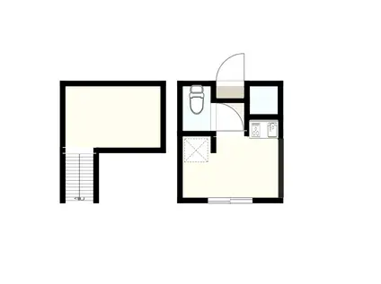 ソフィアクローバー(ワンルーム/2階)の間取り写真