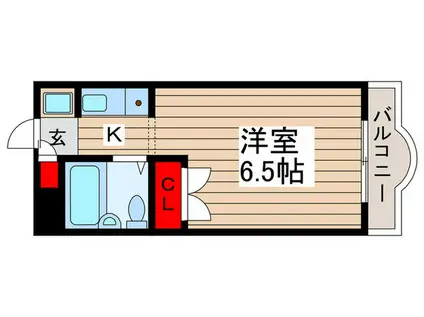 モンシャトー松戸2(1K/1階)の間取り写真