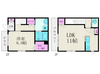 メゾンシラト(1LDK/1階)の間取り写真