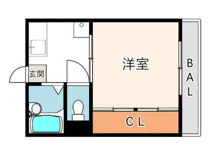 SOLEIL心斎橋(1K/4階)の間取り写真