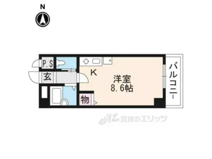 イクスピリオド京都河原町(ワンルーム/5階)の間取り写真