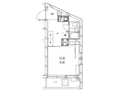 DANTE上池袋(ワンルーム/1階)の間取り写真