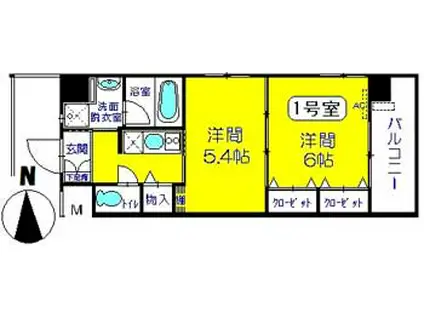 LAGORA川口(2K/7階)の間取り写真