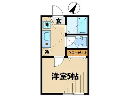 コンフォール(1K/2階)の間取り写真