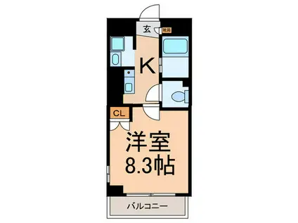 シルフィ鷺宮(1K/3階)の間取り写真