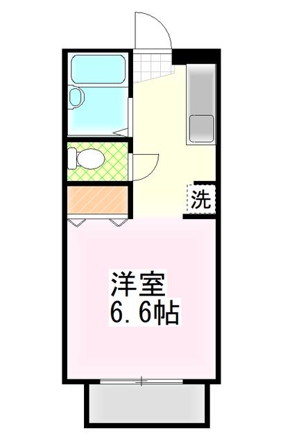 モンシャトーフジ(1K/2階)の間取り写真
