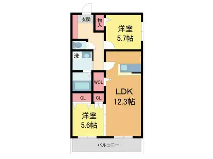 LIZE西宮仁川(1SLDK/3階)の間取り写真