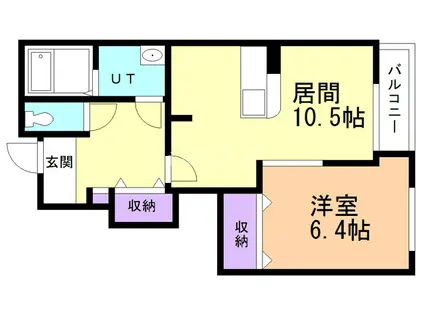 SERENE(1LDK/1階)の間取り写真