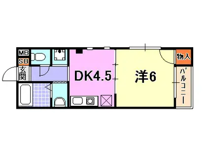 YS KOBE(1DK/3階)の間取り写真