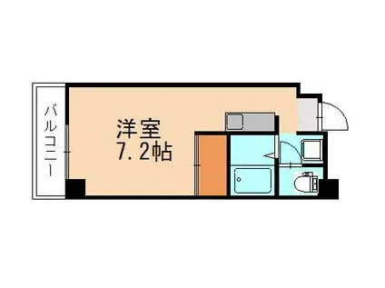 シティハイツ南福岡(ワンルーム/2階)の間取り写真